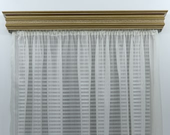 Single Window Cornice & Rail, Wooden Window Valance with Rail, Farmhouse Cornice, Cornice Board, Wall Montage, Many Metallic Colors
