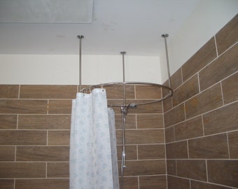 Circle Shaped 360 degrees Shower Curtain Rod for Bathroom, Fitting and Dressing room with Ceiling Brackets