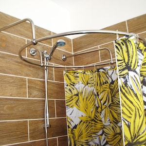 Circle Shaped 360 degrees Shower Curtain Rod for Bathroom, Fitting and Dressing room with Wall Brackets