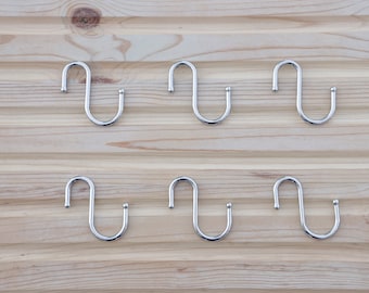 Steel Shower Curtain Hooks(Set) for Shower Curtain Rods- 16mm./22mm.