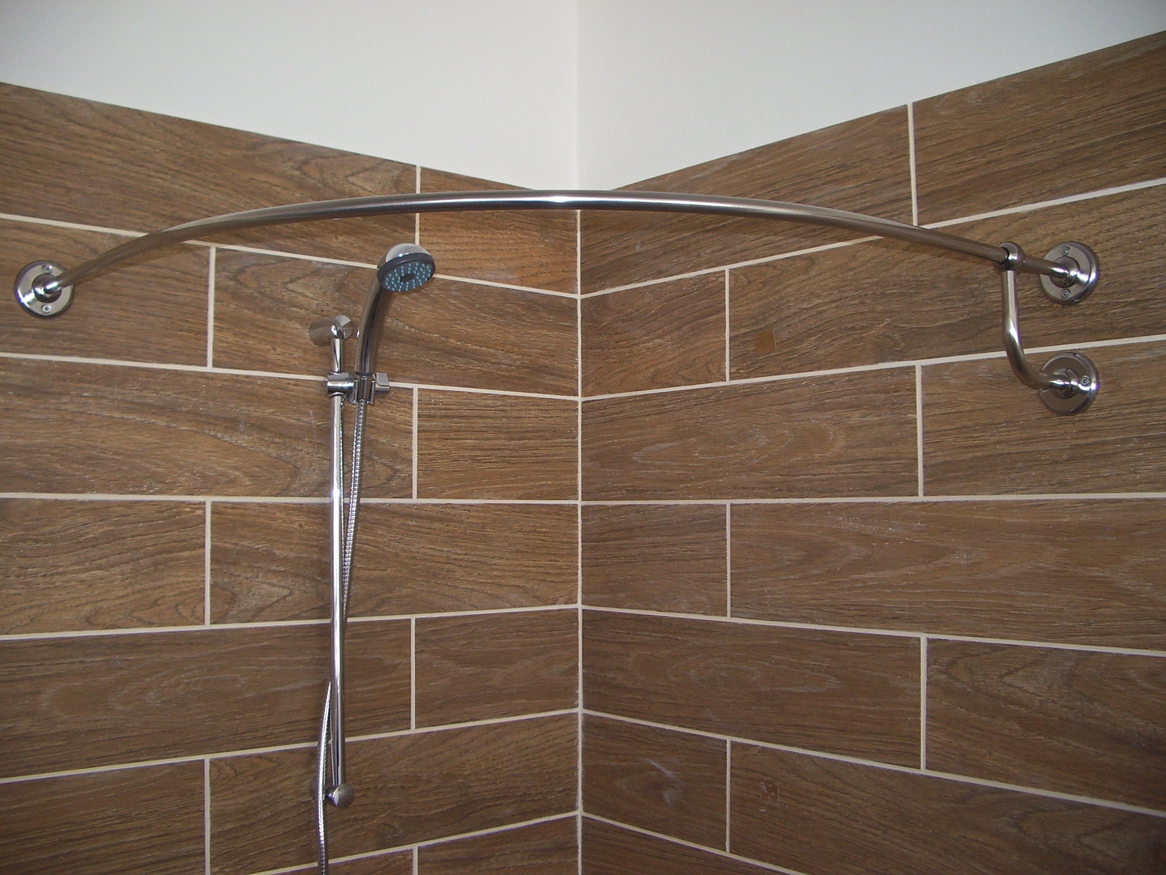 Curved Corner Shower Curtain Rod for Bathroom Fitting and Etsy