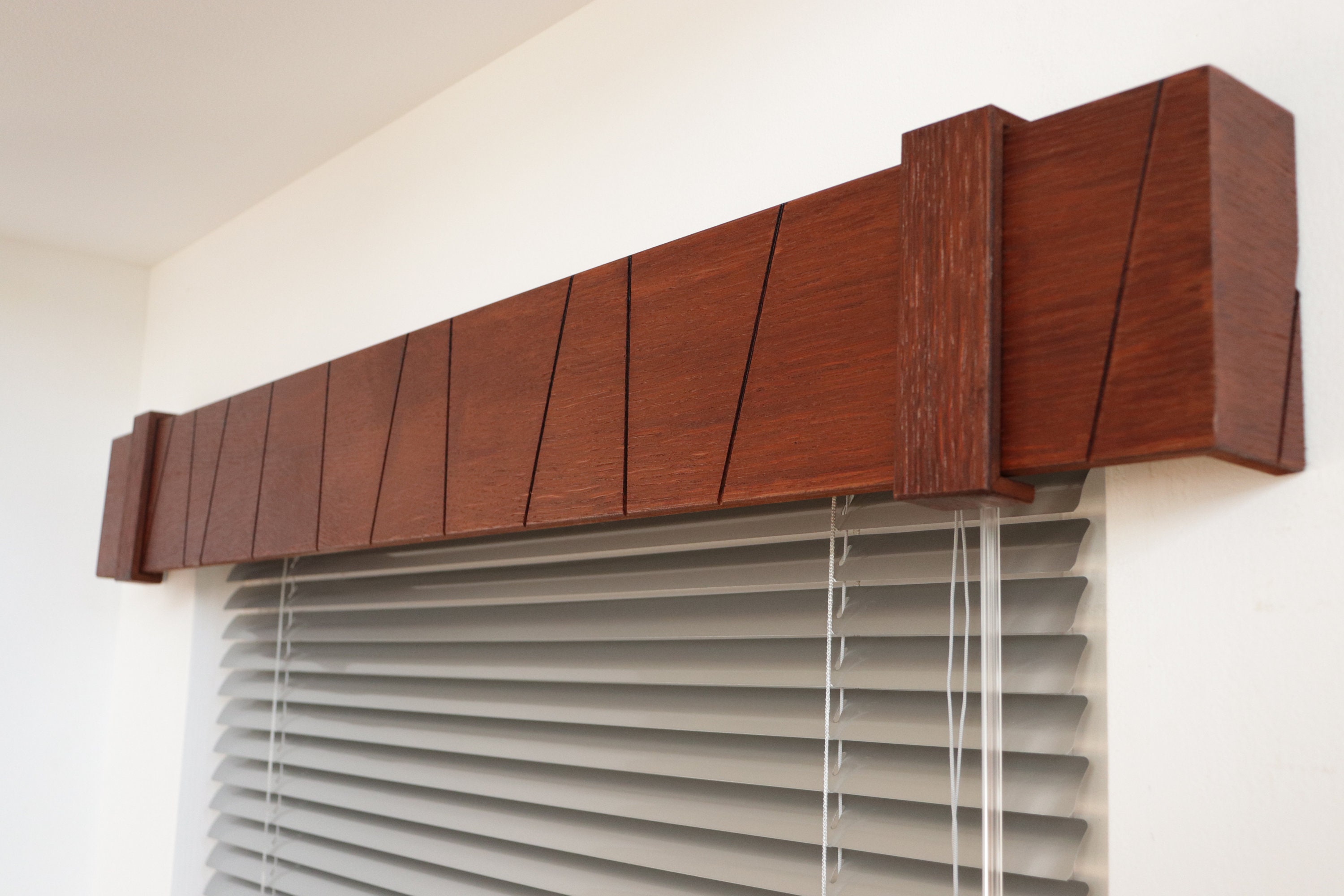 Window Valance, Cornice Board, Pelmet Box Veneered MDF OAK Mod. 1
