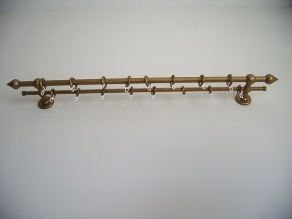 Doppi ganci per aste per tende in ferro resistenti Supporti per pali per tende Accessori regolabili Decorazioni per la casa Parti per il trattamento delle finestre  15