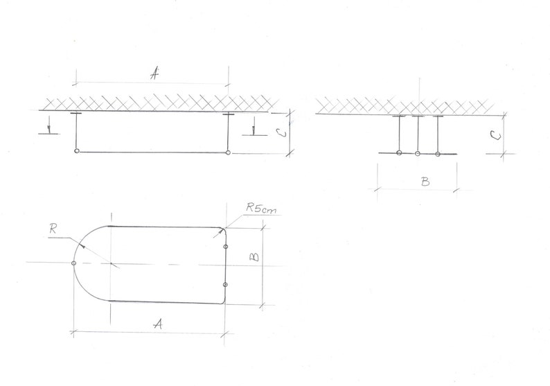 Tringle à rideau de douche semi-ovale et carrée à 360 degrés pour salle de bain, essayage et dressing avec supports de plafond à taille personnalisée image 8