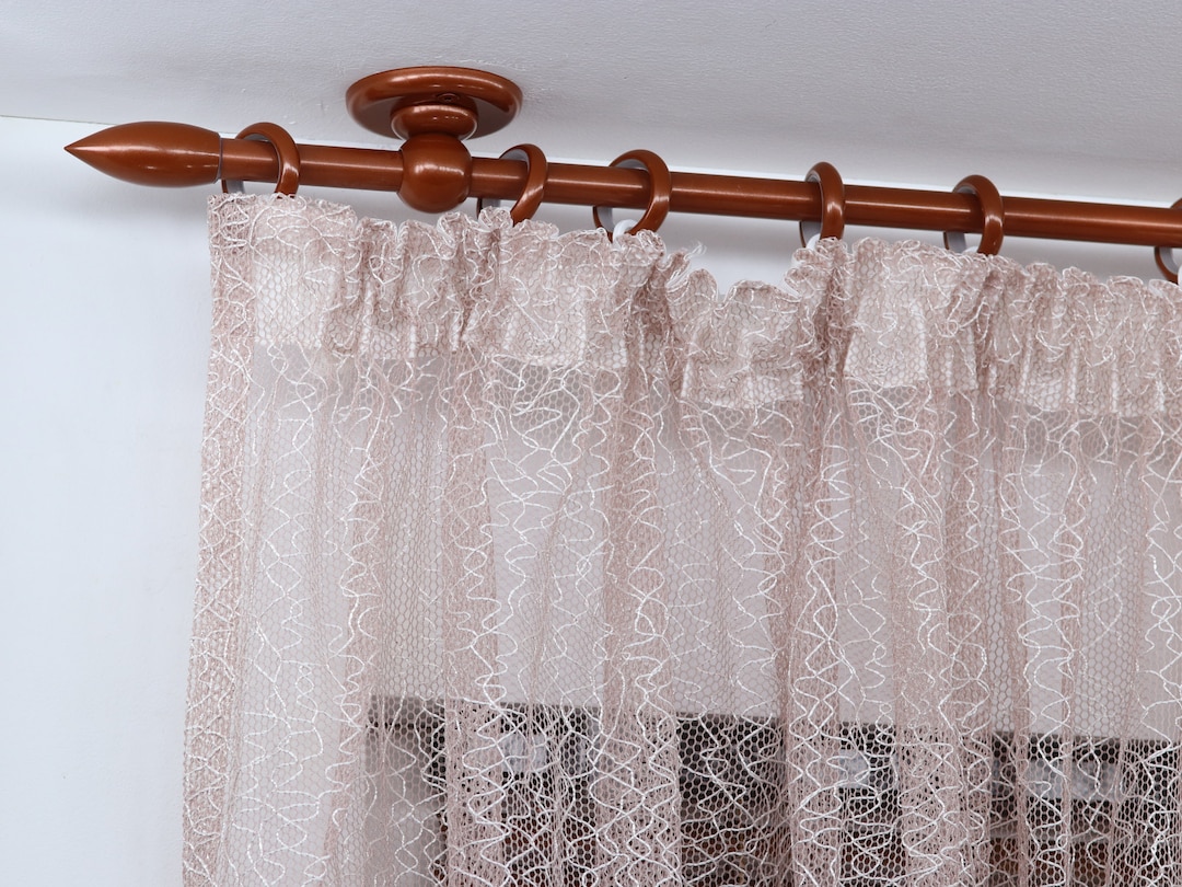 Ivilon Window Treatment Curtain Rod - Square Finials, 1 1/8 in Rod, 72