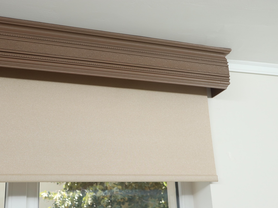 Window Valance, Cornice Board, Pelmet Box- Wooden Mod. 5- Flowers ...