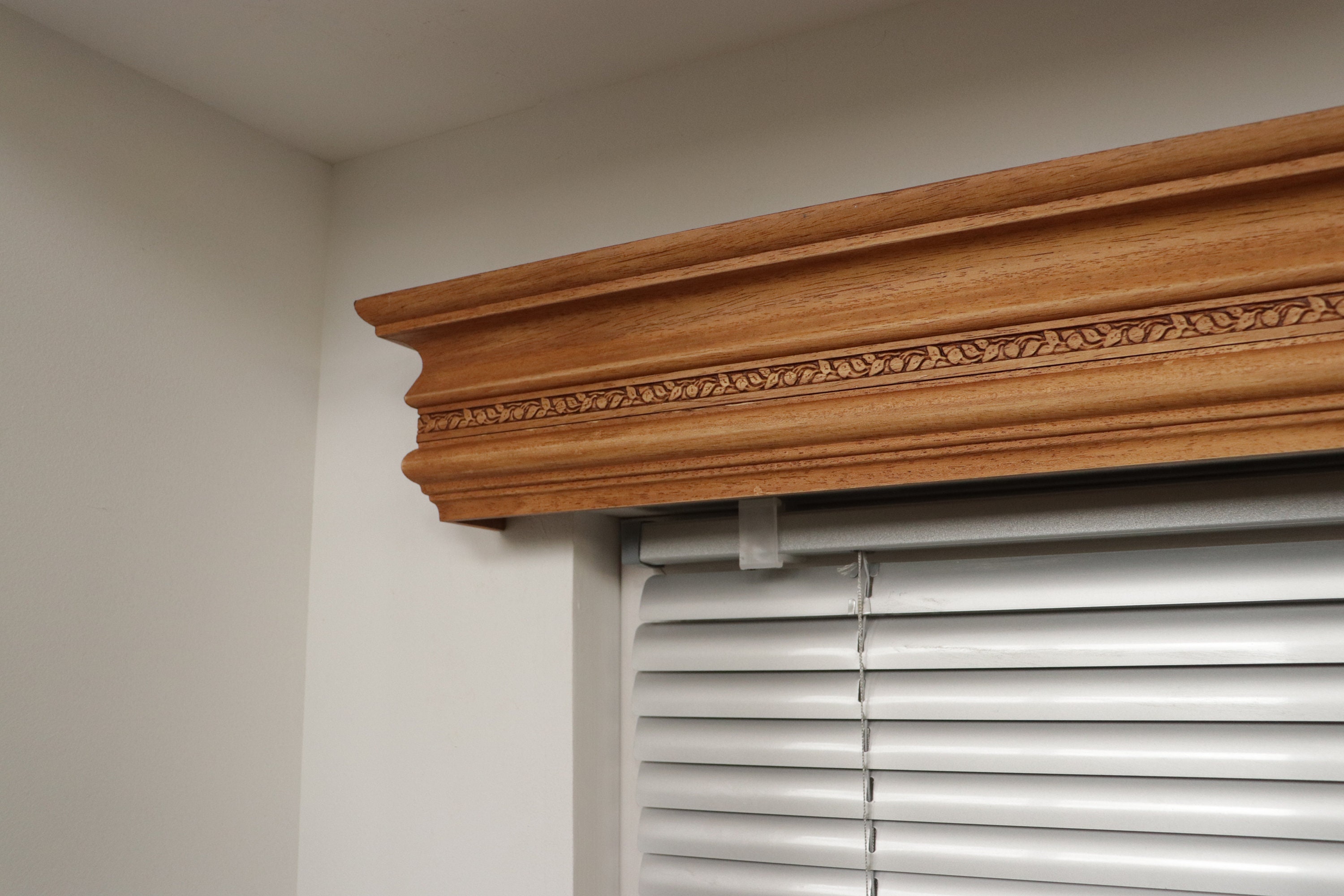 Window Valance Cornice Board Pelmet Box Wooden Mod. 7 Leaf | Etsy Australia