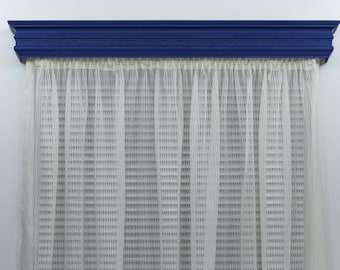 Single Window Cornice & Rail, Wooden Window Valance with Rail, Farmhouse Cornice, Cornice Board, Wall Montage, Color by Benjamin Moore