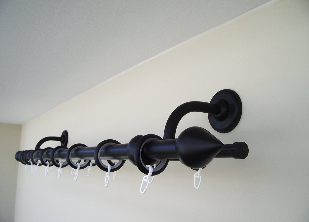 Double Curtain Rod With Different Pipes for Window With Steel