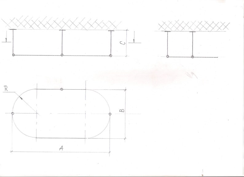 Tringle à rideau de douche ovale à 360 degrés pour salle de bain, essayage et dressing avec supports de plafond à taille personnalisée image 3