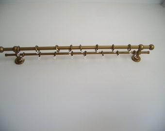 Double Curtain Rod Different Pipes for Window with Steel Rings and Hooks, Double Wall Brackets and Ball Ends