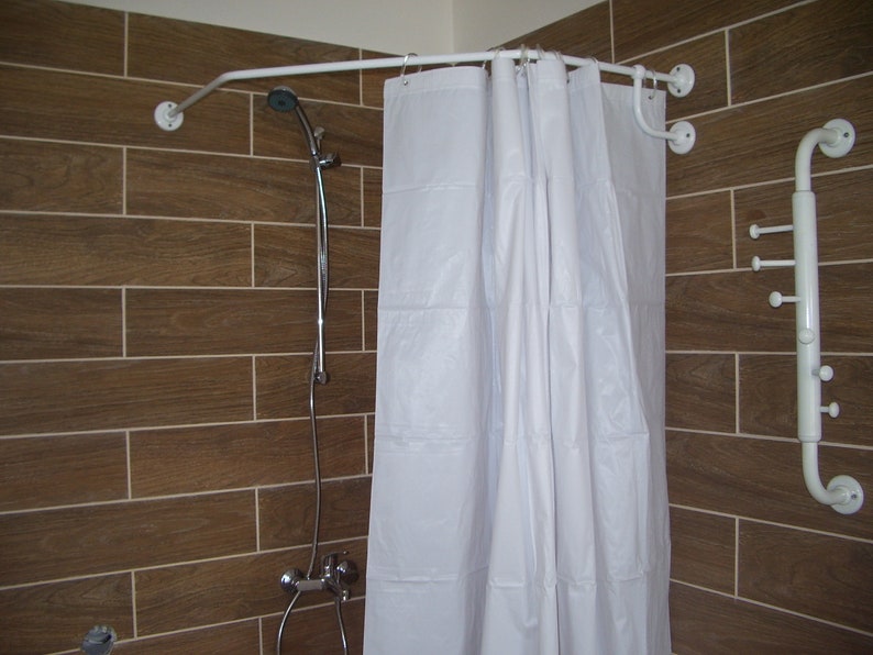 Diamond Corner Shower Curtain Rod for Bathroom Fitting and Etsy