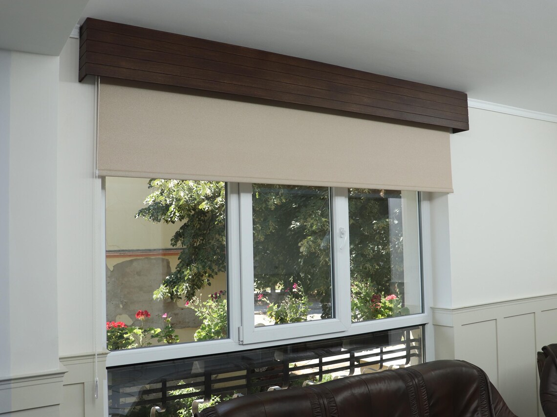 Window Valance, Cornice Board, Pelmet Box- Veneered MDF OAK Mod. 105 ...