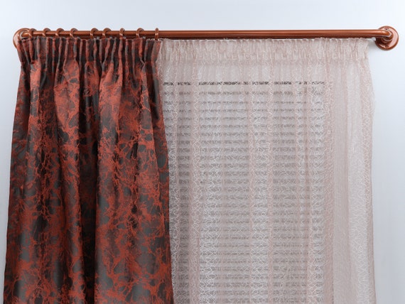 MODE Farmhouse Collection Ensemble de tringles à rideaux simples avec