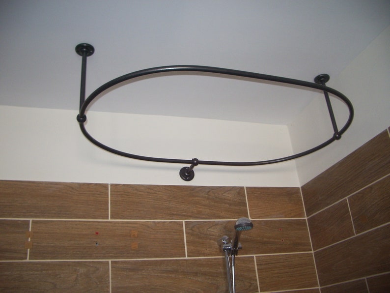 Oval Shaped 360 Degrees Shower Curtain Rod for Bathroom Etsy