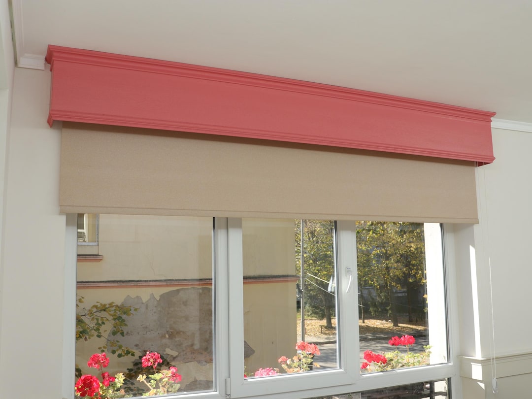 Window Valance, Cornice Board, Pelmet Box- Veneered MDF OAK Mod. 777 ...