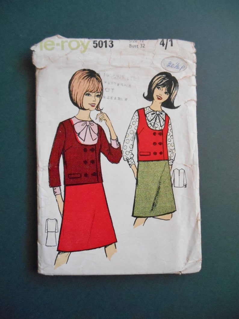 Shirt - jacket and skirt. Roy 5013 Patronpattern The Vintage -1960s