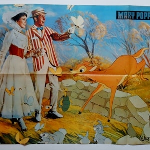Originalplakat (83x55cm - 53&#39;x42&#39;).MARY POPPINS. Walt Disney Home Video Club. 1982