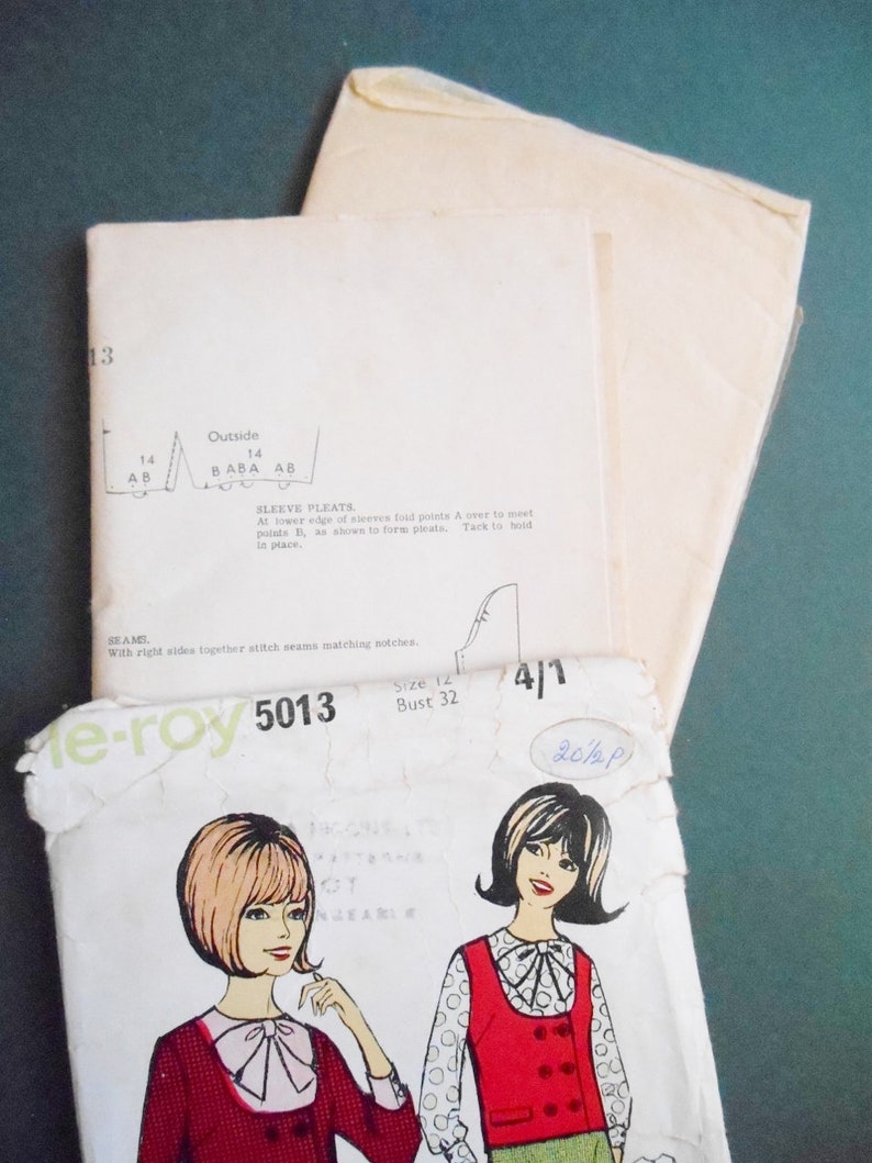 Shirt - jacket and skirt. Roy 5013 Patronpattern The Vintage -1960s