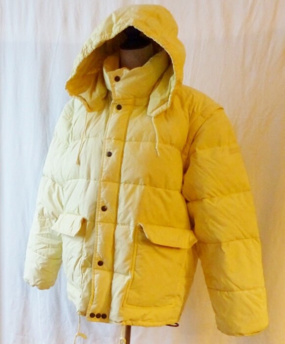Quilted down jacket feathers .. Removable sleeves and hood.
