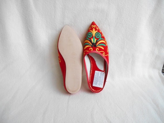 Lot De 2 Paires De Mules Brodées Vintage Pour Femme - Pointure 38 - Occasion