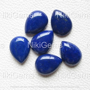 15X20 mm Pear Natural Lapis Lazuli Cabochon Calibrated loose gemstone jewelry making Top Quality Gemstone
