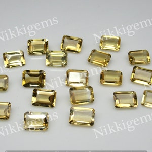 Natural Citrine Octagon Faceted Loose Gemstone size 4x6, 5x7, 6x8, 7x9 mm Semi Precious Gemstone For Jewelry Making