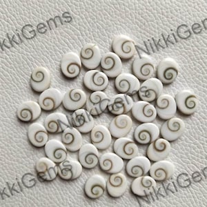 8x10mm Oval Shiva Eye Cabochon: Natural Shell Gemstone
