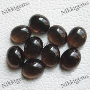 Smokey Quartz Oval Shape Gemstone Cabochons Size 5x7 to 13x18 mm Loose Semi Precious Flat Back Gemstone For Jewelry Making