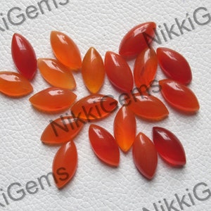 Carnelian Cabochon loose gemstone 5x10, 6x12, 7x14, 8x16, 9x18, 10x20 mm Marquise Natural Carnelian Gemstone supply -- For One Piece
