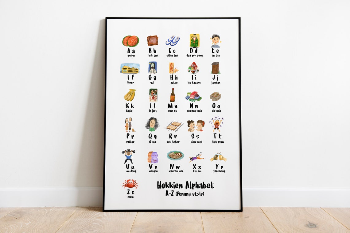 Printable Penang Style Alphabet Chart Let's Learn - Etsy