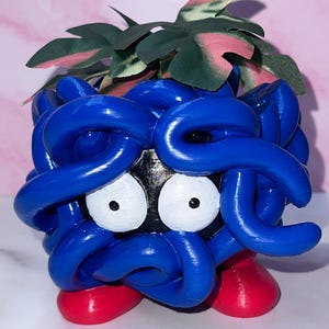 Maceta Tangela Pokemon con forma de taza para lápices, impresa en 3D y pintada a mano WYSIWYG