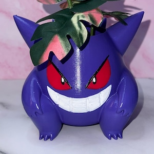 Maceta/portalápices Gengar Pokémon, impreso en 3D y pintado a mano (WYSIWYG)