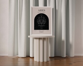 Digital Download | Zodiac Sign Poster | Aries | Boho Design Poster