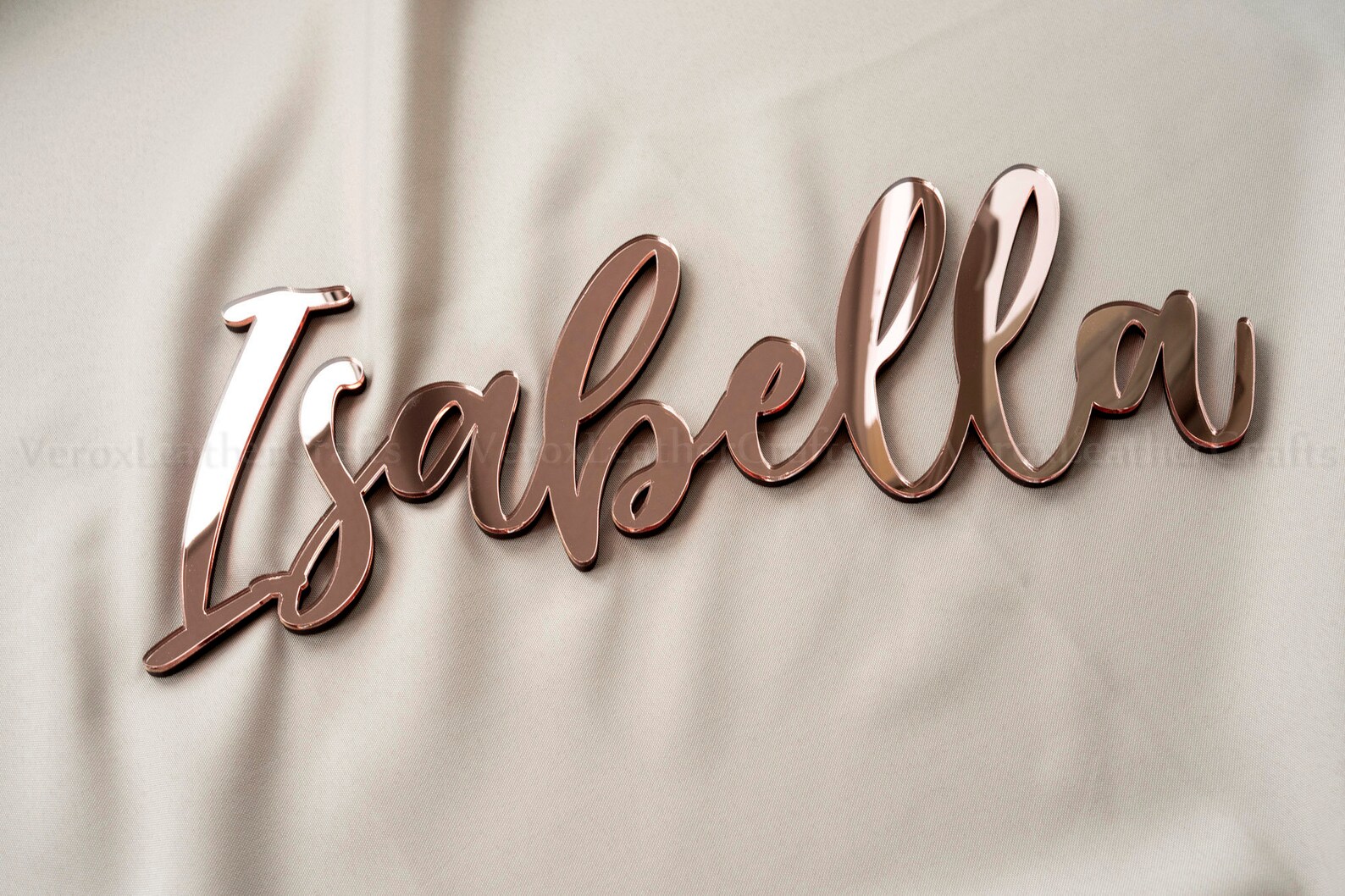 Rose Gold sign wall art decor mirror acrylic name sign Large Etsy