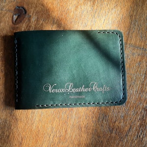 Leder Geldscheinklammer handgefertigt, schlanke minimalistische Brieftasche und Kartenhalter aus Leder Kartenbrieftasche für Reisen Personalisierung auf Anfrage