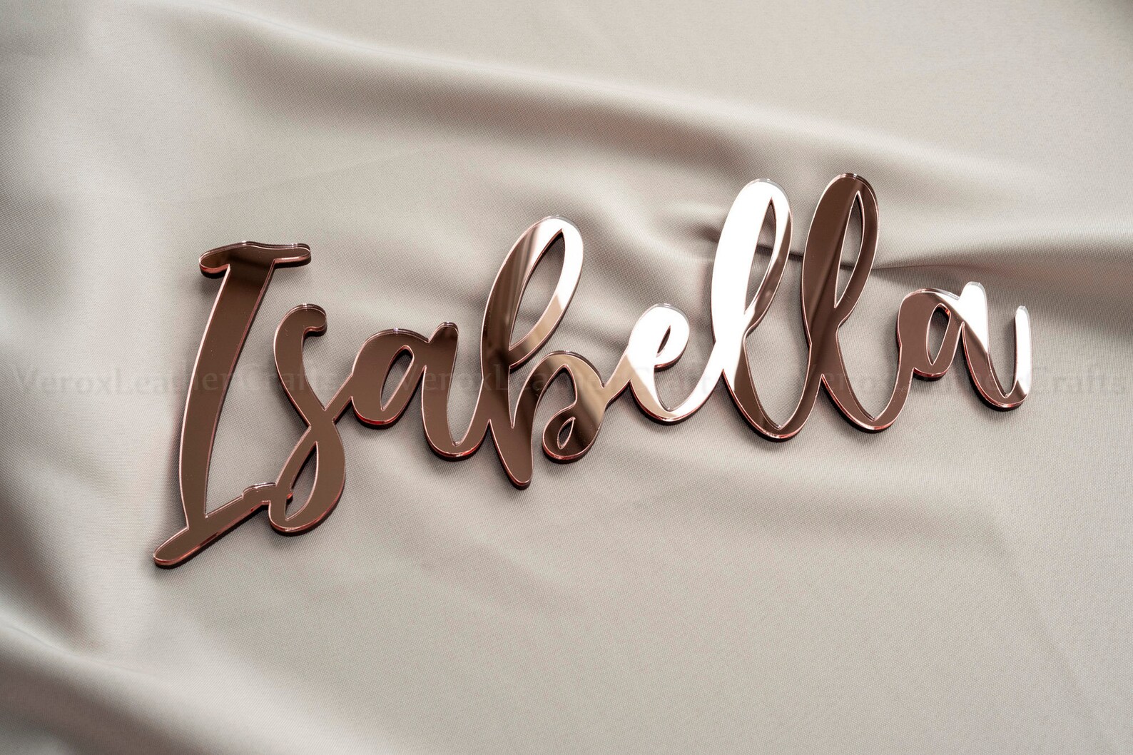 Rose Gold sign wall art decor mirror acrylic name sign Large Etsy