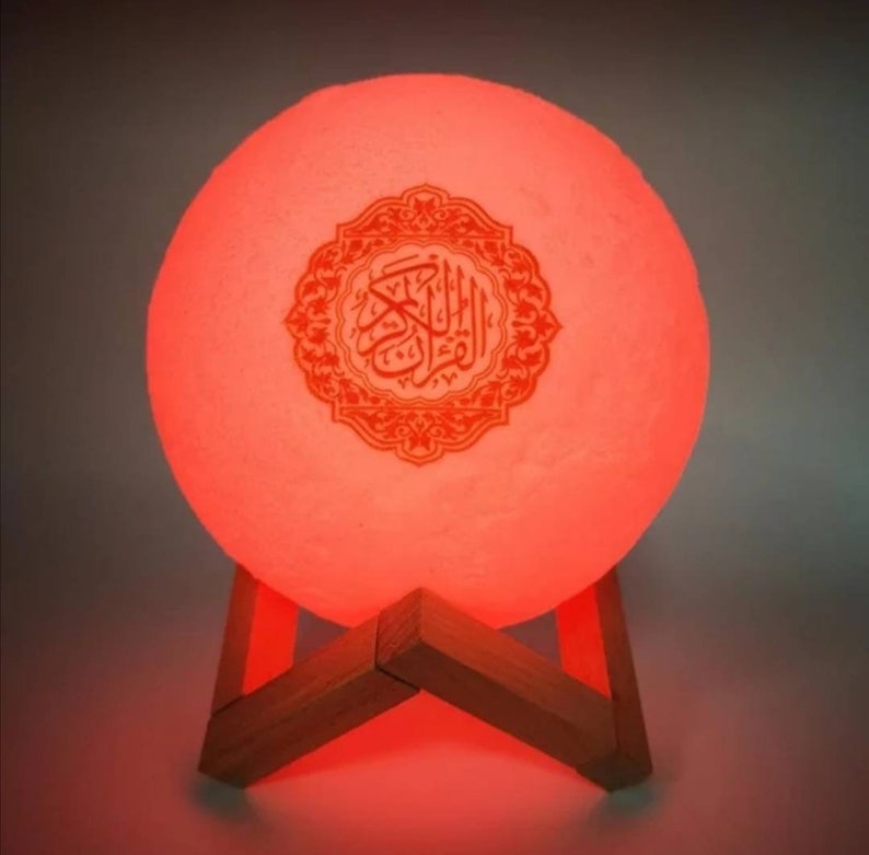 UK Quran Lamp Islamic Gift 3D Variable Color Moon Bluetooth Etsy