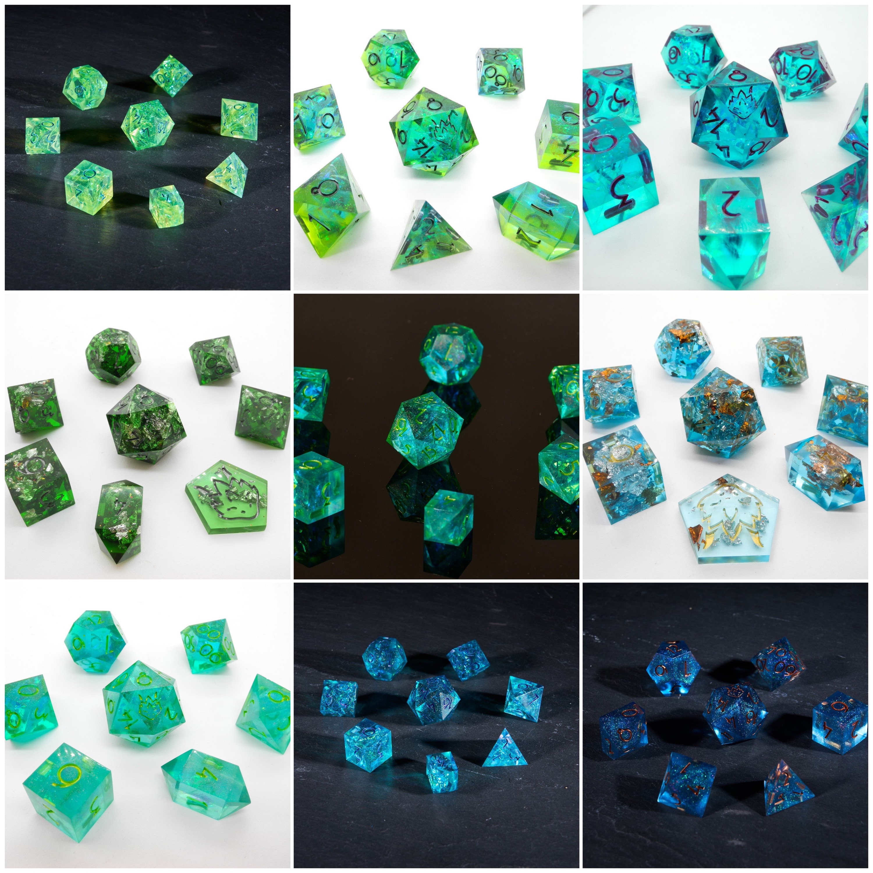 Comission Full Set of Polyhedral Dice Etsy