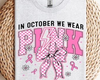 Em Outubro Usamos Camisa Rosa | Outubro Rosa | Conscientização Sobre o Câncer de Mama