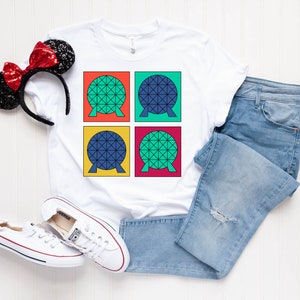 Epcot Pop Art Unisex T-Shirt | Disney Shirt | Disney World Shirt | Epcot Shirt | Spaceship Earth | Disney Women Shirt | Disney Gift For Her