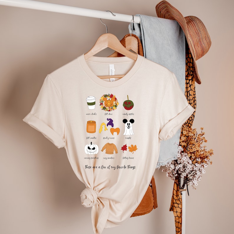 Herbst Favoriten Unisex T-Shirt Disney Herbst Shirt Disney Halloween Shirt Disney-Shirt Herbst Shirt Herbst TShirt Herbst-T-Shirt Disney Tee Bild 1