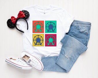 California Adventure Pop Art Unisex T-Shirt Camicia Disney Camicia Disneyland Regali Disney per lei Camicia Disney Women Viaggio di Disneyland