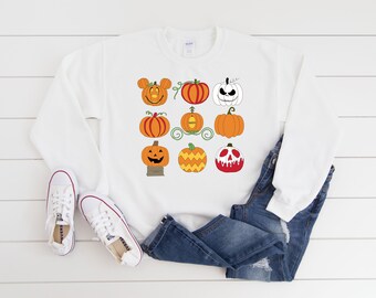 Moletom Unissex com Patch de Abóbora Mágica | Moletom Disney Outono | Moletom Disney Halloween | moletom de abóbora | Camisa de outono da Disney