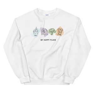 Happy Place Unisex Sweatshirt | Disney World Sweatshirt | Disney Sweatshirt | Disney Parks Sweatshirt | Park Hopper Shirt | Disney Vacation