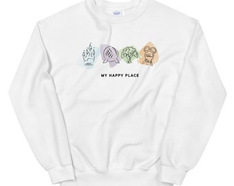Happy Place Unisex Sweatshirt | Disney World Sweatshirt | Disney Sweatshirt | Disney Parken Sweatshirt | Park Hopper Shirt | Disney Vakantie