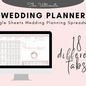 Ultimate Wedding Planning Spreadsheet | Google Sheets Wedding Planning Spreadsheet | Wedding Planner | Wedding Template
