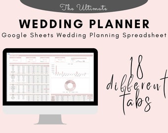 Ultimate Wedding Planning Spreadsheet | Google Sheets Wedding Planning Spreadsheet | Wedding Planner | Wedding Template