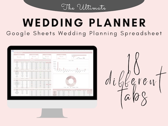 Ultimate Wedding Planning Spreadsheet | Google Sheets Wedding Planning Spreadsheet | Wedding Planner | Wedding Template