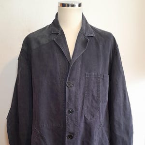 30-40s France Vintage SALACHE Black Linen Maqu